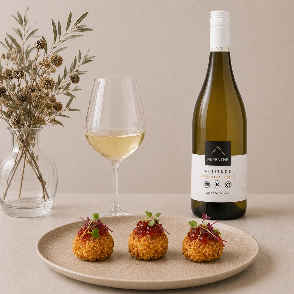 Rarebit Croquette & Chilli Jam with Nepenthe Chardonnay Pairing Box