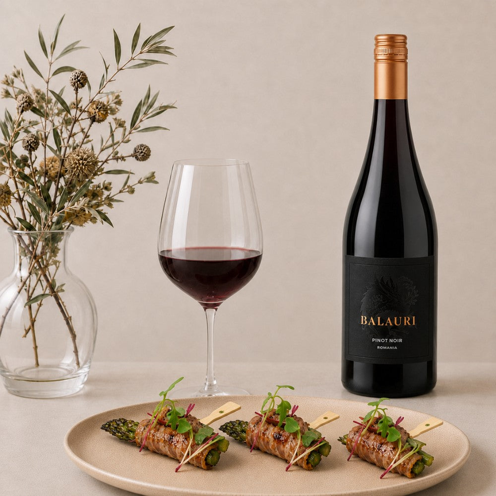 Asparagus & Pancetta with Balauri Pinot Noir Pairing Box