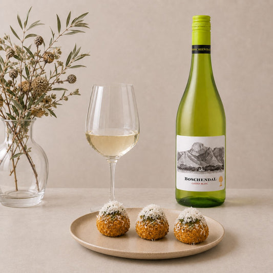 Wild Mushroom & Truffle Arancini with Boschendal Chenin Blanc Pairing Box