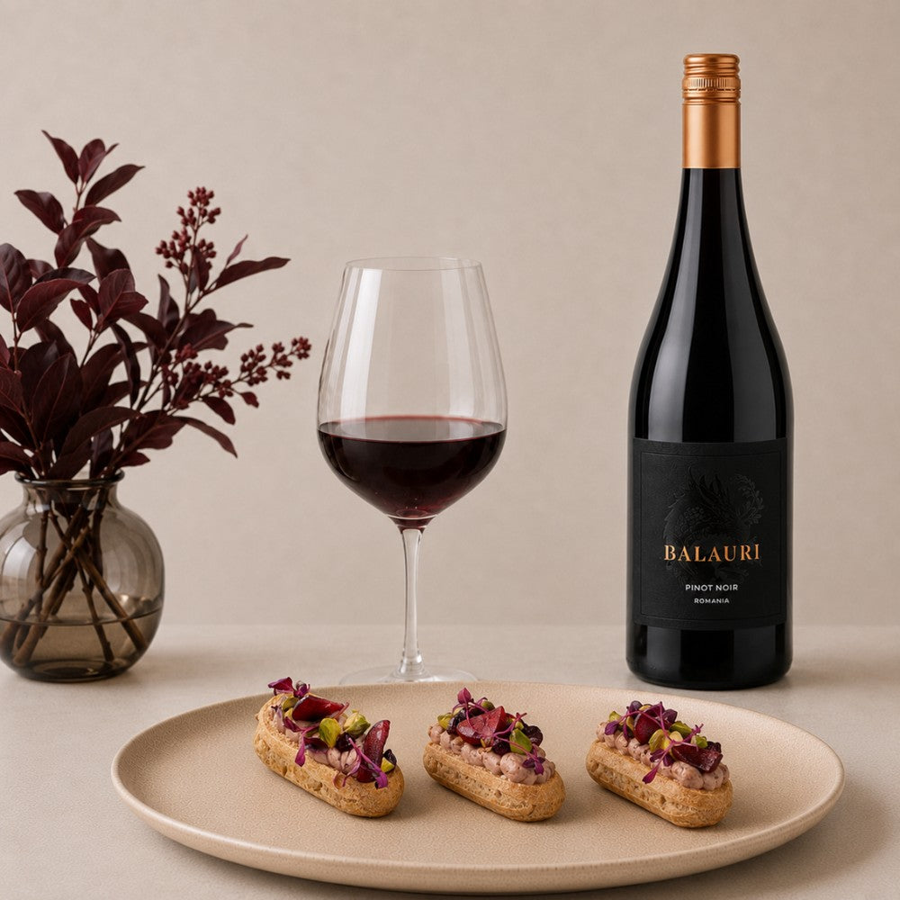 Duck Pâté Éclair with Balauri Pinot Noir Pairing Box