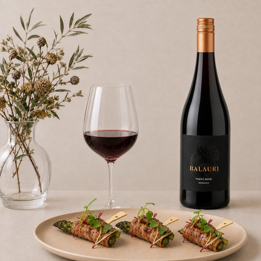 Asparagus & Pancetta with Balauri Pinot Noir Pairing Box